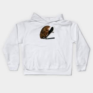 Skateboarding Guinea Pig Kids Hoodie